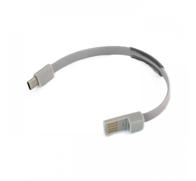 Дата кабель USB 2.0 AM to USB-C 0.2m grey Extradigital (KBU1779)