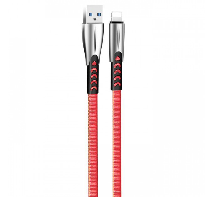 Дата кабеля USB 2.0 AM to Lightning 1.0m zinc alloy red ColorWay (CW-CBUL010-RD)