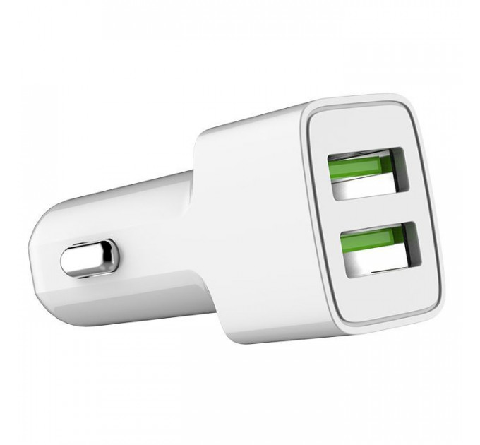 Зарядний пристрій ColorWay 2USB AUTO ID 2.4A (12W) white (CW-CHA009-WT)