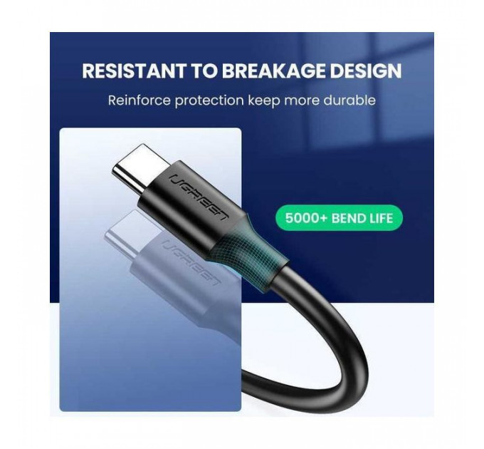 Дата кабель USB 3.0 AM to USB-C 1.0m US184 Black Ugreen (20882)