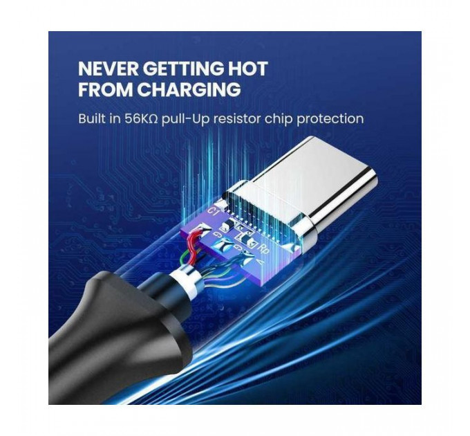 Дата кабель USB 3.0 AM to USB-C 1.0m US184 Black Ugreen (20882)