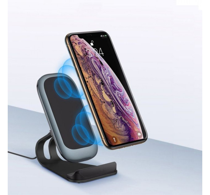 Зарядний пристрій ColorWay Wireless Stand 10W Blue (CW-CHW30Q-BL)