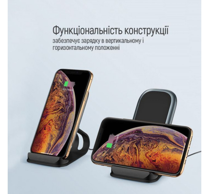 Зарядний пристрій ColorWay Wireless Stand 10W Blue (CW-CHW30Q-BL)