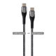 Дата кабеля USB-C to USB-C 2.0m PD Fast Charging 65W 3A grey ColorWay (CW-CBPDCC039-GR)