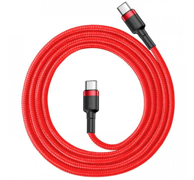 Дата кабель USB-C to USB-C 1.0m USB 3.1 3A red Baseus (CATKLF-G09)