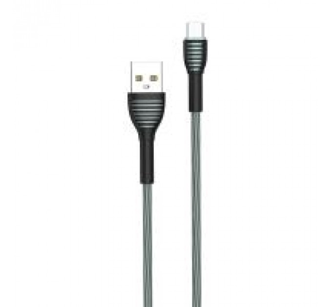 Дата кабель USB 2.0 AM to Micro 5P 1.0m ColorWay (CW-CBUM041-GR)