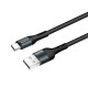 Дата кабель USB 2.0 AM to USB-C 1.0m nylon black ColorWay (CW-CBUC045-BK)