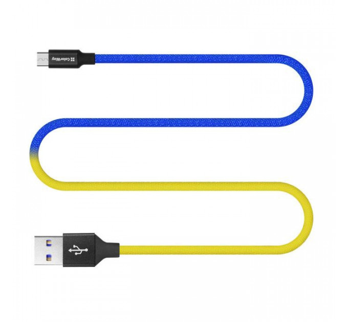 Дата кабель USB 2.0 AM to Micro 5P 1.0m National ColorWay (CW-CBUM052-BLY)