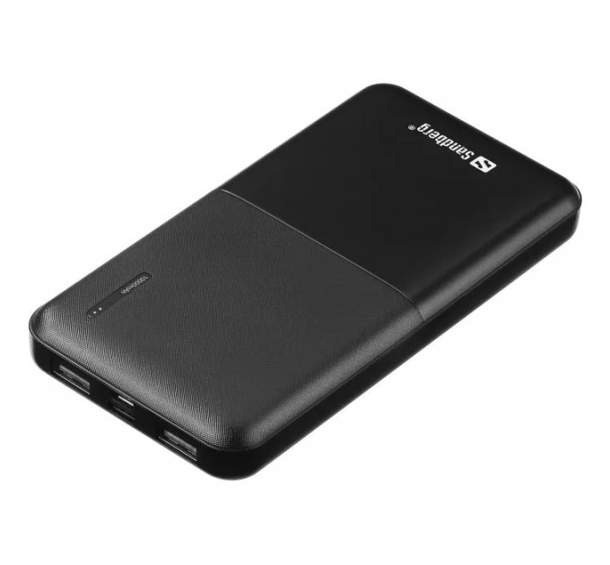 Батарея универсальная Sandberg 10000mAh, Saver, USB-C, Micro-USB, output: USB-A*2 Total 5V/2.4A (320-34)