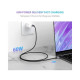 Дата кабель USB-C to USB-C 2.0m US261 18W Round Cable Nickel Plating Aluminum Shell Black Ugreen (50152)