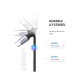 Дата кабель USB-C to USB-C 2.0m US261 18W Round Cable Nickel Plating Aluminum Shell Black Ugreen (50152)