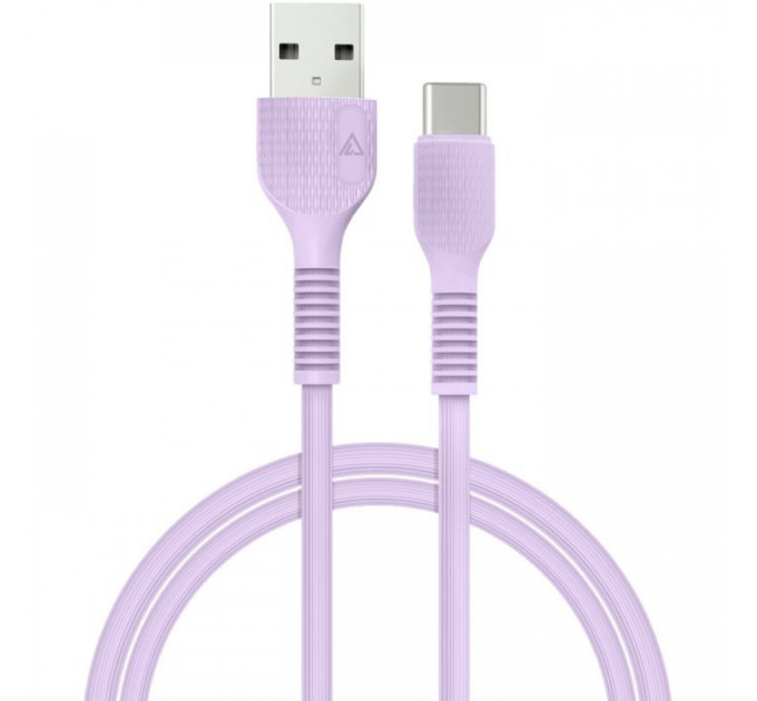 Дата кабель USB 2.0 AM to USB-C 1.2m Purple ACCLAB (1283126518270)