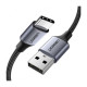 Дата кабель USB 2.0 AM to USB-C 3.0m 3.0A 18W US288 Space Gray Ugreen (60408)