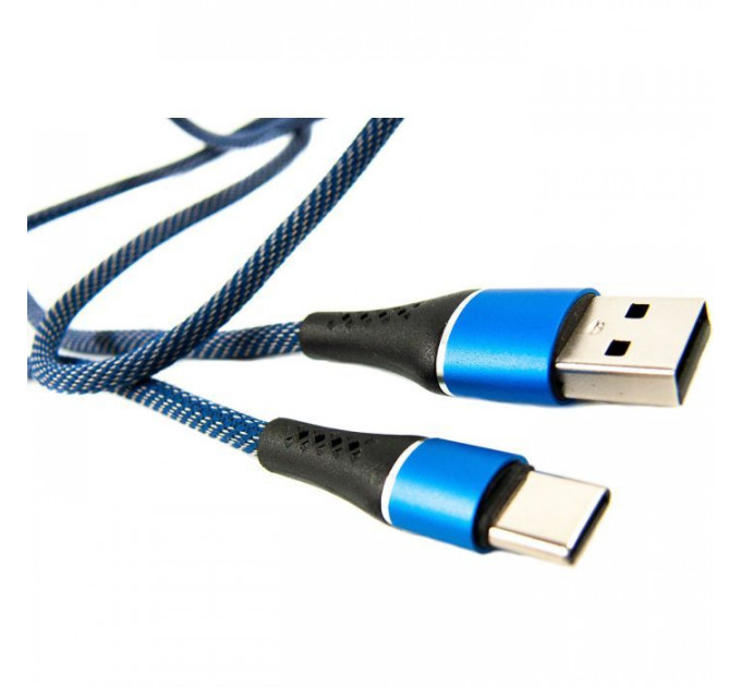 Дата кабеля USB 2.0 AM to USB-C 1.0m blue Dengos (NTK-TC-MT-JEANS)