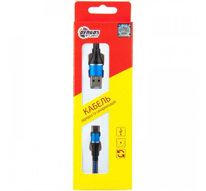 Дата кабеля USB 2.0 AM to USB-C 1.0m blue Dengos (NTK-TC-MT-JEANS)