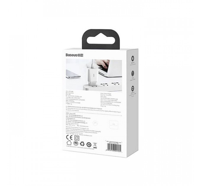 Зарядний пристрій Baseus Speed Mini Quick Charger White (CCFS-SN02)