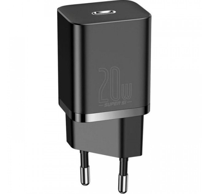 Зарядний пристрій Baseus Super Si 1C 20W With Cable Type-C\/iP Black (TZCCSUP-B01)
