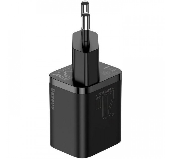 Зарядний пристрій Baseus Super Si 1C 20W With Cable Type-C\/iP Black (TZCCSUP-B01)