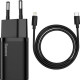 Зарядний пристрій Baseus Super Si 1C 20W With Cable Type-C\/iP Black (TZCCSUP-B01)
