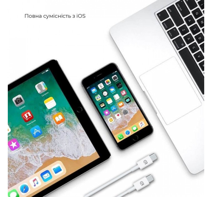 Дата кабель USB-C to USB-C 2.0m ABMLL82 white Armorstandart (ARM63474)