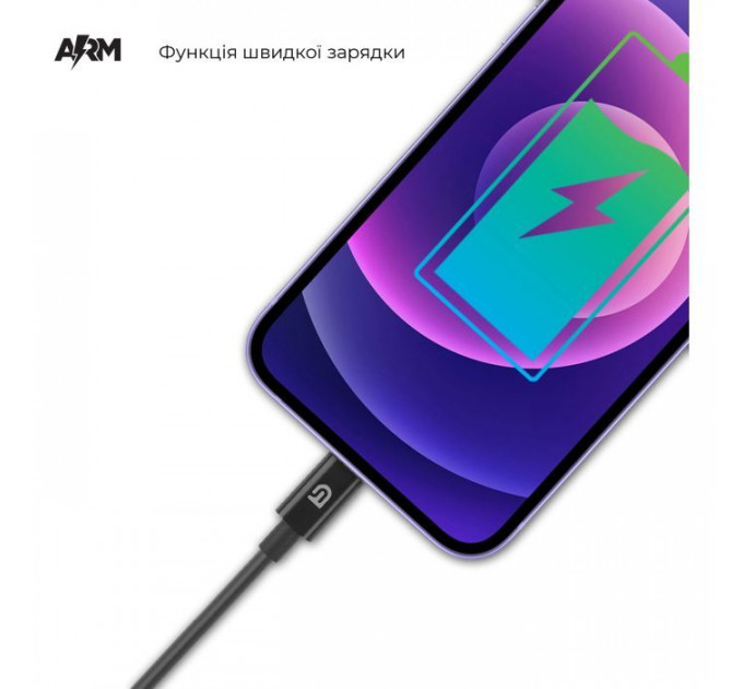 Дата кабель USB-C to Lightning 1.0m AMQGJ2B black Armorstandart (ARM64293)