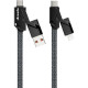Дата кабель USB-C to USB-C + Lightning + USB-A 1.5m Black Proda (PD-B96th-BK)