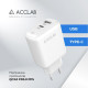 Зарядное устройство для ACCLAB AL-TC220 (1xUSB, 1xType-C) (1283126556494)