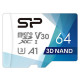 Карта пам/'яті Silicon Power 64Gb microSDXC U3 A1 V30 Superior Color 100R\/80W + adapter (SP064GBSTXDU3V20AB)