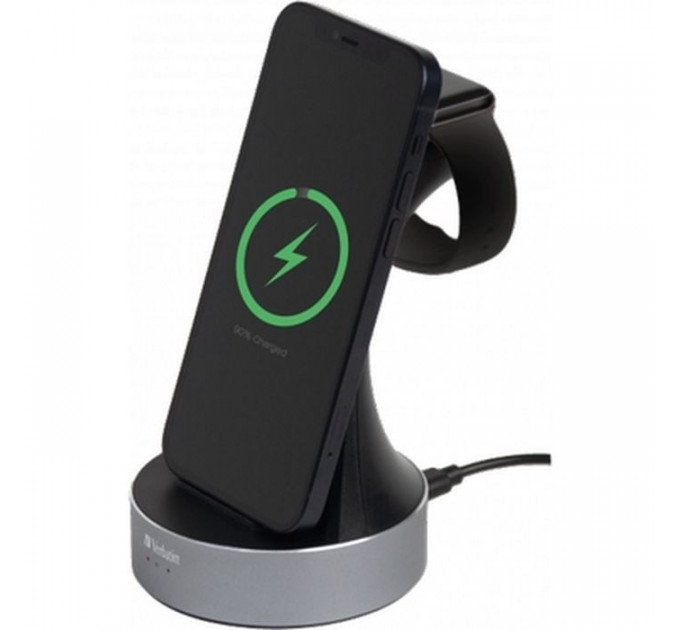 Зарядний пристрій Verbatim 2in1 Apple Watch and iPhone Charging Stand (49555)