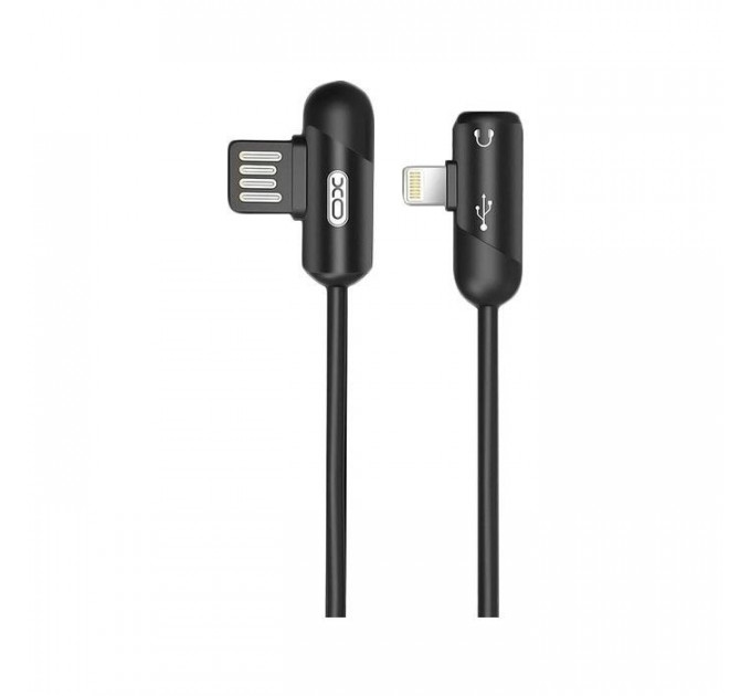 Дата кабель USB 2.0 AM to Lightning + Audio 1.0m 2.4А Black XoKo (XO-NB38)