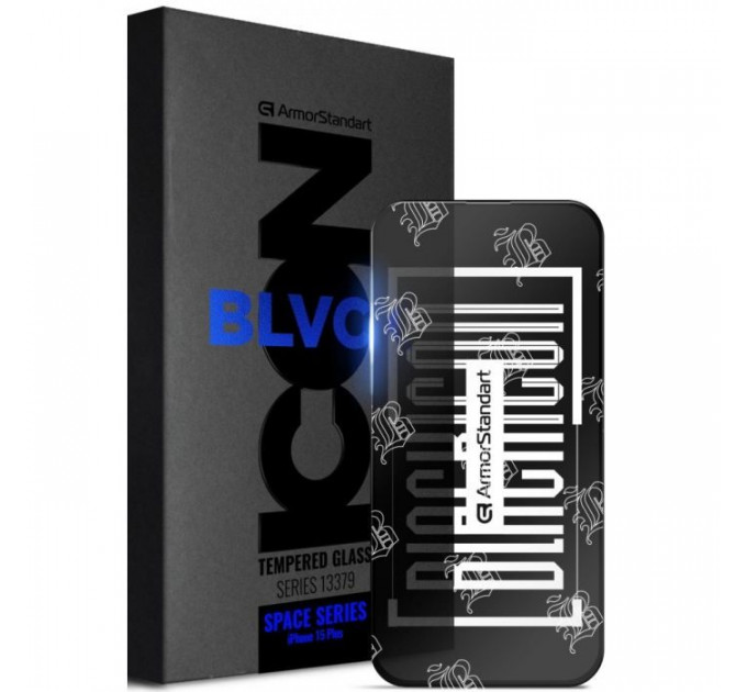Скло захисне Armorstandart Space Black Icon Apple iPhone 15 Plus Black (ARM68226)