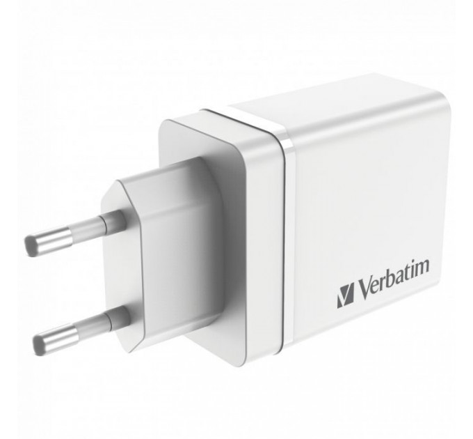 Зарядний пристрій Verbatim USB 30W PD3.0 4-ports white (49701)