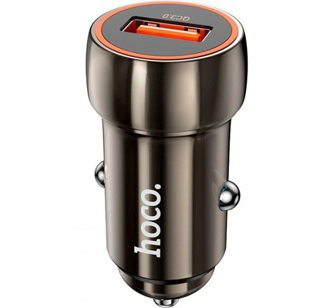 Зарядний пристрій HOCO Z46 USB Metal Gray (6931474770271)