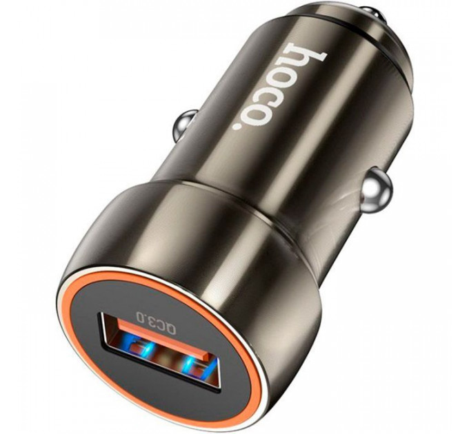 Зарядний пристрій HOCO Z46 USB Metal Gray (6931474770271)