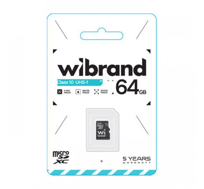 Карта памяти Wibrand 64GB mictoSD class 10 UHS-I (WICDXU1\/64GB)