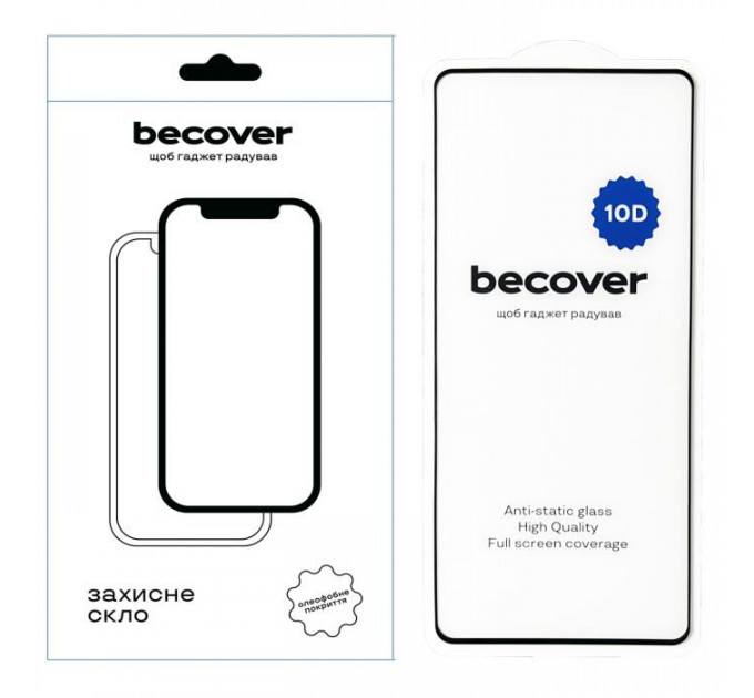 Стекло защитное BeCover Infinix Note 40 (X6853) 10D Black (712331) Стекло защитное BeCover Infinix Note 40 (X6853) 10D Black (712331)