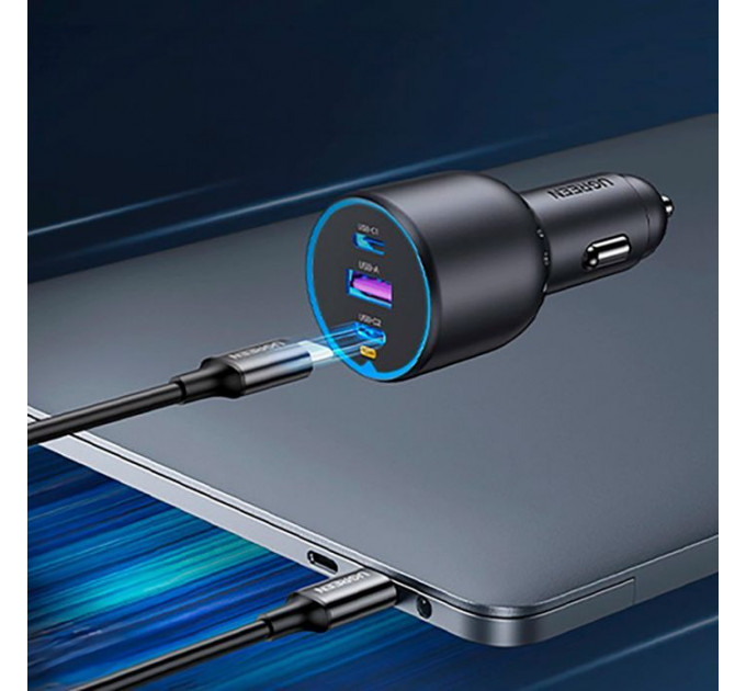 Зарядное устройство для Ugreen 3xUSB 130W (2xUSB-C+USB-A) QC3.0 (EC705) (35025)