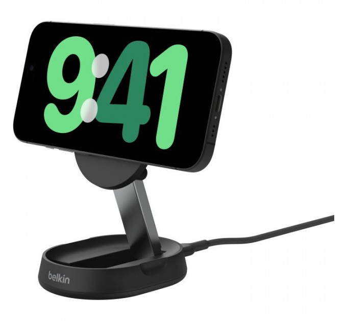 Зарядное устройство для Belkin 15W Magnetic Stand Qi2 20W Adapter USB-C black (WIA008VFBK)