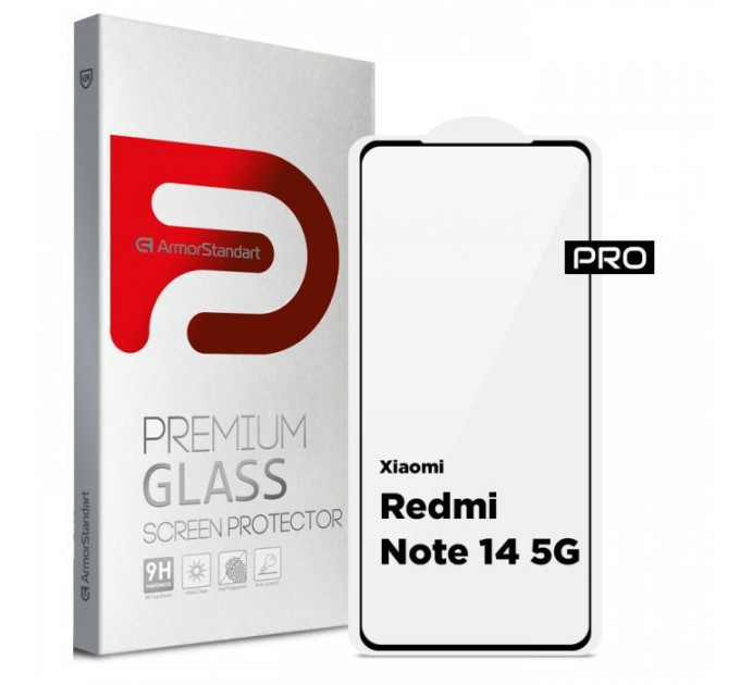 Скло захисне Armorstandart Pro Xiaomi Redmi Note 14 5G Black (ARM83175) Скло захисне Armorstandart Pro Xiaomi Redmi Note 14 5G Black (ARM83175)