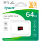 Карта памяти Apacer 64GB microSD 10 UHS-I V10 A1 (AP64GMCSX10UB-RA)