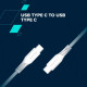 Дата кабеля USB-C to USB-C 1.2m CC100SC 100W White Canyon (CNS-CC100SC12W)