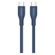 Дата кабель USB-C to USB-C 1.0m CC60SC10 60W Silicon Dark blue Canyon (CNS-CC60SC10DB)