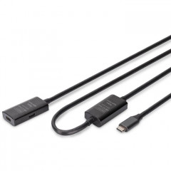 Дата кабель USB-С to USB-C 10.0m M\/F USB3.2 Gen1 Active 5G Digitus (DA-73109)