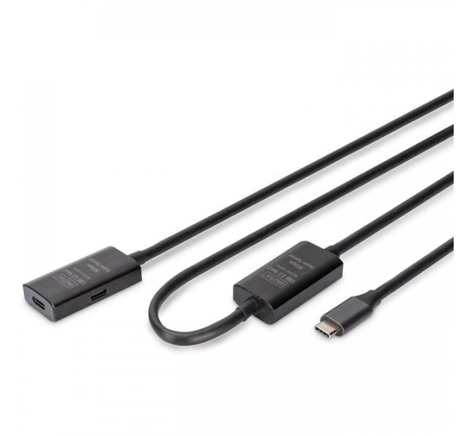 Дата кабель USB-С to USB-C 10.0m M\/F USB3.2 Gen1 Active 5G Digitus (DA-73109)