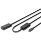 Дата кабель USB-С to USB-C 10.0m M\/F USB3.2 Gen1 Active 5G Digitus (DA-73109)