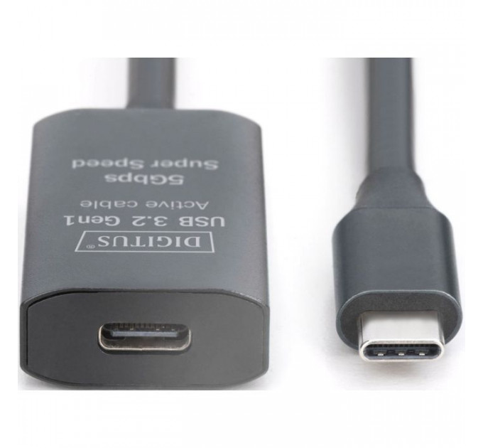 Дата кабель USB-С to USB-C 10.0m M\/F USB3.2 Gen1 Active 5G Digitus (DA-73109)