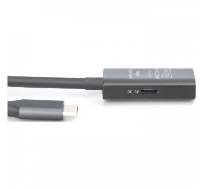 Дата кабель USB-С to USB-C 10.0m M\/F USB3.2 Gen1 Active 5G Digitus (DA-73109)