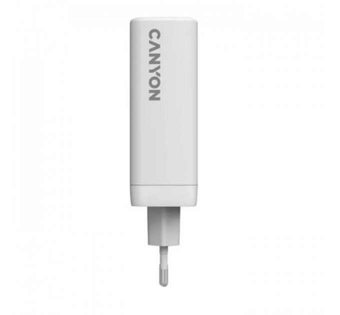 Зарядний пристрій Canyon CU140ACC GaN 150W 3xPD 1xQC EU White (CNS-CUW140ACC)