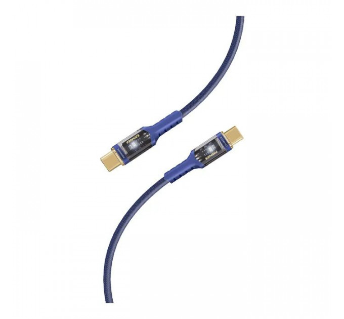 Дата кабель USB-C to USB-C 2.0m Promate (lucidline-cc200.navy) Дата кабель USB-C to USB-C 2.0m Promate (lucidline-cc200.navy)