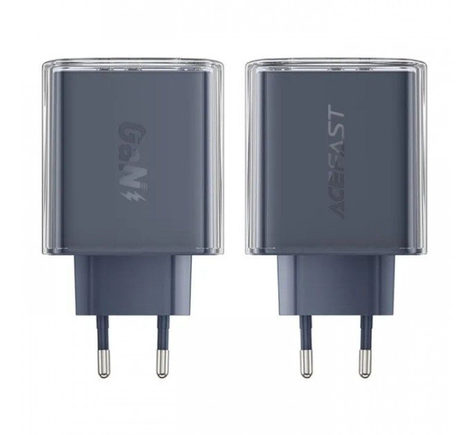 Зарядний пристрій Acefast 3xUSB 65W (2xUSB-C+USB-A) Gan A45 Fast Charger Mountain mist (6974316282099)